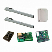 Автоматика для распашных ворот FAAC 415RC, комплект: 2 привода, блок управления, радиоприёмник, пульт