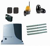 Автоматика для откатных ворот NICE RB600KITFULL4-K, комплект: привод, радиоприёмник, 2 пульта, фотоэлементы, лампа, 4 рейки
