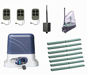 Автоматика для откатных ворот KSL-1300 KIT-L5K7-BT-Т3, комплект: привод, 3 пульта, Bluetooth-модуль, лампа, 7 реек