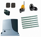 Автоматика для откатных ворот NICE RB600KITFULL6-K, комплект: привод, радиоприёмник, 2 пульта, фотоэлементы, лампа, 6 реек