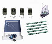 Автоматика для откатных ворот KSL-800 KIT-L5K5-Т4, комплект: привод, 4 пульта, лампа, 5 реек