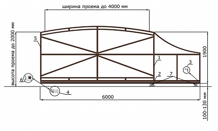 Откатные ворота 4 метра серии РАДУГА, купить в любом городе России с доставкой, размер 4 000х2 000, цвет e128fd62-9af7-11e3-81d6-e447bd2f56ba, цена 67 470 руб.