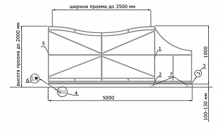 Откатные ворота 3 метра серии РУЧЕЙ, купить в любом городе России с доставкой, размер 3 500х2 000, цвет e128fd37-9af7-11e3-81d6-e447bd2f56ba, цена 66 170 руб.