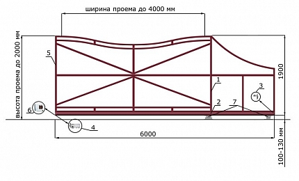 Откатные ворота 4 метра серии РУЧЕЙ, купить в любом городе России с доставкой, размер 4 000х2 000, цвет 82ad33be-9aed-11e3-81d6-e447bd2f56ba, цена 70 070 руб.