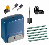Автоматика для откатных ворот R-Tech SL1000AC.M-FULL-K6-BT, комплект: привод, 2 пульта, Bluetooth-модуль, фотоэлементы, лампа, 6 реек