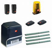 Автоматика для откатных ворот BFT ARES BT A 1000-KIT4, комплект: привод, фотоэлементы, лампа, 2 пульта, 4 рейки