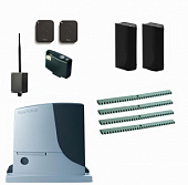 Автоматика для откатных ворот NICE RB1000KIT4-FA-BT, комплект: привод, радиоприёмник, 2 пульта, фотоэлементы, 4 рейки, Bluetooth-модуль 