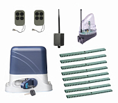 Автоматика для откатных ворот KSL-800 KIT-L5K8-BT, комплект: привод, 2 пульта, Bluetooth-модуль, лампа, 8 реек