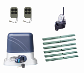 Автоматика для откатных ворот KSL-800 KIT-L4K6, комплект: привод, 2 пульта, лампа, 6 реек