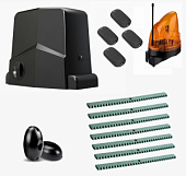 Автоматика для откатных ворот ARW-1000MKIT FULL7-1K-T4, комплект: привод, 4 пульта, лампа, фотоэлементы, 7 реек