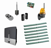 Автоматика для откатных ворот CAME BXL04AGS FULL7-K1-T1-BT, комплект: привод, радиоприемник, пульт, фотоэлементы, лампа, 7 реек, Bluetooth-модуль