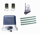 Автоматика для откатных ворот KSL-800 KIT-L5K4, комплект: привод, 2 пульта, лампа, 4 рейки