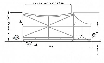 Откатные ворота 3 метра серии ЛУНА, купить в любом городе России с доставкой, размер 3 500х2 000, цвет e128fd37-9af7-11e3-81d6-e447bd2f56ba, цена 63 570 руб.
