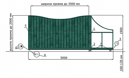Каркас откатных ворот КОРН серии РУЧЕЙ, купить в любом городе России с доставкой, размер 3 500х2 000, цвет e128fd18-9af7-11e3-81d6-e447bd2f56ba, цена 98 670 руб.