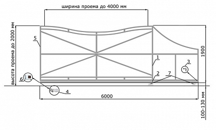 Каркас откатных ворот КОРН серии РУЧЕЙ, купить в любом городе России с доставкой, размер 4 000х2 000, цвет e128fd37-9af7-11e3-81d6-e447bd2f56ba, цена 70 070 руб.