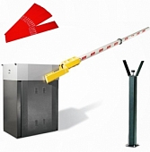 Шлагбаум автоматический CAME GARD 12000, комплект: тумба, стрела, опора, наклейки светоотражающие