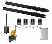 Автоматика для распашных ворот KSW-3000 L-T4-BT, комплект: 2 привода, блок управления, 4 пульта, лампа,  Bluetooth-модуль