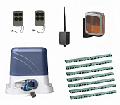 Автоматика для откатных ворот КОРН KSL-1300KIT-L2K7-BT, комплект: привод, 2 пульта, Bluetooth-модуль, лампа, 7 реек