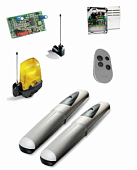 Автоматика для распашных ворот CAME AXO 4 KIT-L, комплект: 2 привода, радиоприемник, пульт, антенна, лампа, блок управления
