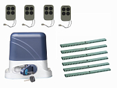 Автоматика для откатных ворот KSL-1300 KIT-KR6-Т4, комплект: привод, 4 пульта, 6 реек