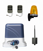 Автоматика для откатных ворот КОРН KSL-1300KIT-L3K-BT, комплект: привод, 2 пульта, Bluetooth-модуль, лампа
