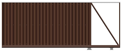 Откатные ворота из дерева серии КЛАССИК, купить в любом городе России с доставкой, размер 4 500х2 000, цвет e128fd37-9af7-11e3-81d6-e447bd2f56ba, цена 56 700 руб.