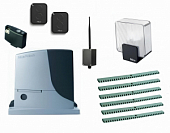 Автоматика для откатных ворот NICE RB1000KIT-LN6-BT, комплект: привод, радиоприёмник, 2 пульта, лампа, 6 реек, Bluetooth-модуль