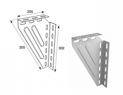 DOORHAN DH24622 Кронштейн угловой универсальный для крепления к потолку для подъёмных секционных ворот