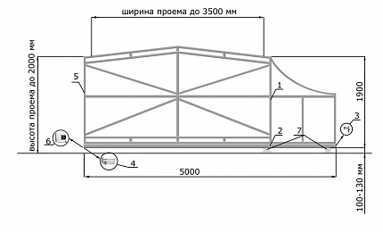 Откатные ворота 3 метра серии ГОРКА, купить в любом городе России с доставкой, размер 3 500х2 000, цвет e128fd37-9af7-11e3-81d6-e447bd2f56ba, цена 59 670 руб.