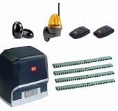 Автоматика для откатных ворот BFT ARES BT A 1000KIT K4, комплект: привод, лампа, фотоэлементы, 2 пульта, 4 рейки 