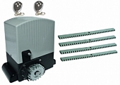 Автоматика для откатных ворот AN-MOTORS ASL1000KIT-KR4, комплект: привод, 2 пульта, 4 рейки