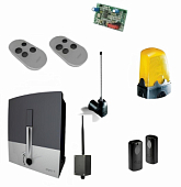 Автоматика для откатных ворот CAME BXL04AGS FULL-BT, комплект: привод, радиоприемник, 2 пульта, фотоэлементы, лампа, антенна, Bluetooth-модуль