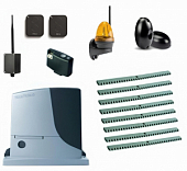 Автоматика для откатных ворот NICE RB1000KITFULL8-K-BT, комплект: привод, радиоприёмник, 2 пульта, фотоэлементы, лампа, 8 реек, Bluetooth-модуль