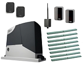 Автоматика для откатных ворот NICE RD400KITFULL-FN8-BT, комплект: привод, фотоэлементы, 2 пульта, Bluetooth-модуль, 8 реек