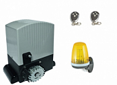 Автоматика для откатных ворот AN-MOTORS ASL1000KIT-L, комплект: привод, сигнальная лампа, 2 пульта