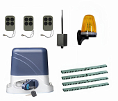 Автоматика для откатных ворот KSL-1300 KIT-L3K4-BT-Т3, комплект: привод, 3 пульта, Bluetooth-модуль, лампа, 4 рейки