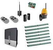Автоматика для откатных ворот CAME BXL04AGS FULL7-K1-BT, комплект: привод, радиоприемник, 2 пульта, фотоэлементы, лампа, 7 реек, Bluetooth-модуль