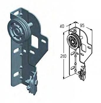 ALUTECH B-180TL - 402630300 Кронштейн для подъёмных секционных ворот