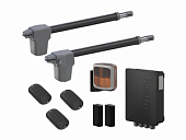 Автоматика для распашных ворот ATW-400KIT FULL-A-Т3, комплект: 2 привода, блок управления, 3 пульта, фотоэлементы, лампа