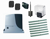 Автоматика для откатных ворот NICE RB600KIT-LN7-BT, комплект: привод, радиоприёмник, 2 пульта, лампа, 7 реек, Bluetooth-модуль