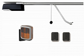 Автоматика для гаражных подъемных секционных ворот NICE SPO16BKCE-LА, комплект: привод, рейка, 2 пульта, лампа 