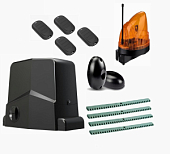 Автоматика для откатных ворот ARW-1000MKIT FULL4-1K-T4, комплект: привод, 4 пульта, лампа, фотоэлементы, 4 рейки