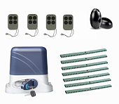 Автоматика для откатных ворот KSL-1300 KIT-FK7-Т4, комплект: привод, 4 пульта, фотоэлементы, 7 реек
