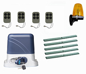 Автоматика для откатных ворот KSL-1300 KIT-L3K5-Т4, комплект: привод, 4 пульта, лампа, 5 реек