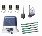 Автоматика для откатных ворот KSL-1300 KIT-L5K5-BT-Т3, комплект: привод, 3 пульта, Bluetooth-модуль, лампа, 5 реек
