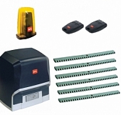 Автоматика для откатных ворот BFT ARES BT A 1500-L6, комплект: привод, 2 пульта, лампа, 6 реек
