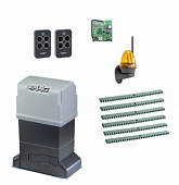 Автоматика для откатных ворот FAAC 844ERKIT-LK6, комплект: привод, радиоприемник, 2 пульта, лампа, 6 реек