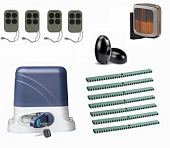 Автоматика для откатных ворот KSL-1300 FULL-2K7-Т4, комплект: привод, 4 пульта, фотоэлементы, лампа, 7 реек