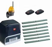 Автоматика для откатных ворот BFT ARES BT A 1000-LK7, комплект: привод, лампа, 2 пульта, 7 реек