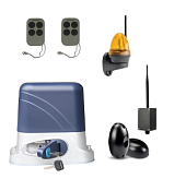 Автоматика для откатных ворот KSL-800 FULL-K-BT, комплект: привод, 2 пульта, Bluetooth-модуль, фотоэлементы, лампа